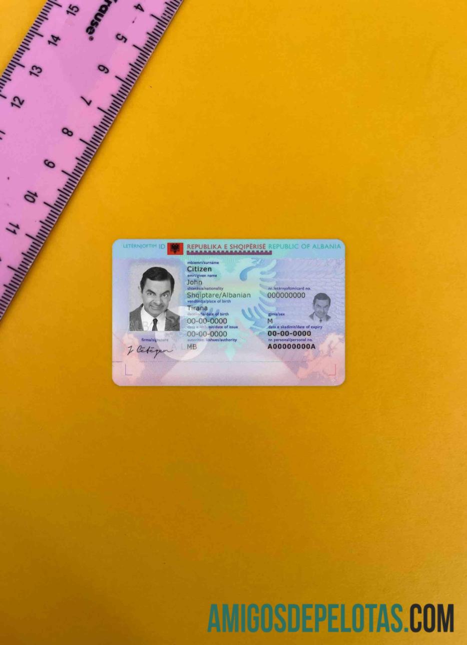 Albania ID olhar de foto frente amostra